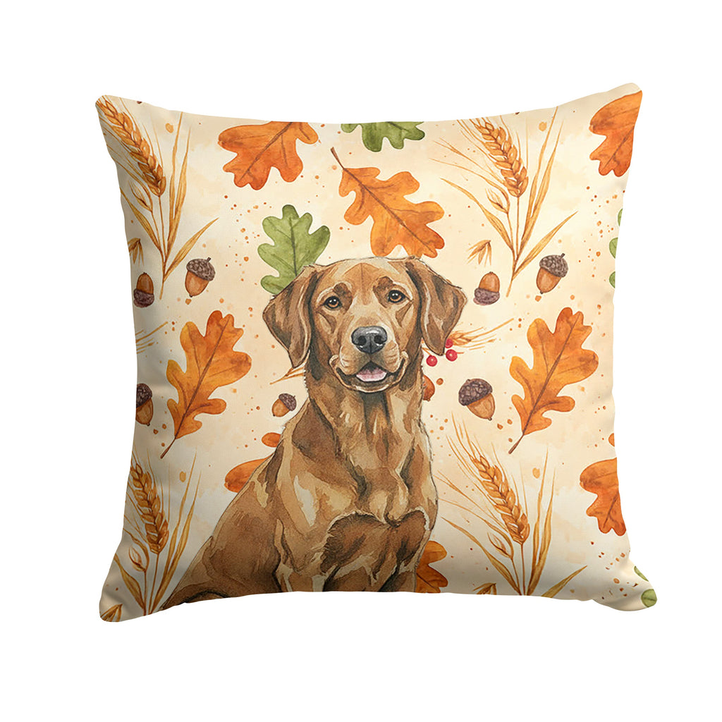 Chesapeake Bay Retriever Heirloom Fall Decorative Throw Pillow 18x18 Indoor Outdoor Accent Cushion, Fabric Cover with Insert for Sofa, Bed, Porch & Living Room