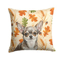 Chihuahua Heirloom Fall Decorative Throw Pillow 14x14 Indoor Outdoor Accent Cushion, Fabric Cover with Insert for Sofa, Bed, Porch & Living Room