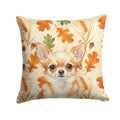 Fawn Chihuahua Heirloom Fall Decorative Throw Pillow 18x18 Indoor Outdoor Accent Cushion, Fabric Cover with Insert for Sofa, Bed, Porch & Living Room
