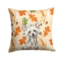 Hairless Mottled Pattern Chinese Crested Heirloom Fall Decorative Throw Pillow 18x18 Indoor Outdoor Accent Cushion, Fabric Cover with Insert for Sofa, Bed, Porch & Living Room