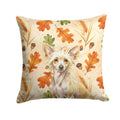 Hairless Palomino Chinese Crested Heirloom Fall Decorative Throw Pillow 18x18 Indoor Outdoor Accent Cushion, Fabric Cover with Insert for Sofa, Bed, Porch & Living Room
