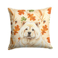 Cream Chow Chow Heirloom Fall Decorative Throw Pillow 14x14 Indoor Outdoor Accent Cushion, Fabric Cover with Insert for Sofa, Bed, Porch & Living Room