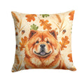 Red Chow Chow Heirloom Fall Decorative Throw Pillow 14x14 Indoor Outdoor Accent Cushion, Fabric Cover with Insert for Sofa, Bed, Porch & Living Room