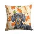 Black and Tan Dachshund Heirloom Fall Decorative Throw Pillow 14x14 Indoor Outdoor Accent Cushion, Fabric Cover with Insert for Sofa, Bed, Porch & Living Room