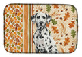 Dalmatian Heirloom Fall Dish Drying Mat Absorbent Dish Drying Mat Pad for Kitchen Counter Dish Drainer Mat for Countertop, 14 x 21", Multicolor