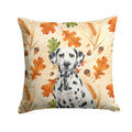 Dalmatian Heirloom Fall Decorative Throw Pillow 14x14 Indoor Outdoor Accent Cushion, Fabric Cover with Insert for Sofa, Bed, Porch & Living Room