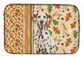 Liver Dalmatian Heirloom Fall Dish Drying Mat Absorbent Dish Drying Mat Pad for Kitchen Counter Dish Drainer Mat for Countertop, 14 x 21", Multicolor