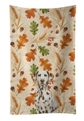 Liver Dalmatian Heirloom Fall Kitchen Towel Velour Plush Front and Cotton Loop Back Machine Washable