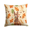 Red Doberman Pinscher Heirloom Fall Decorative Throw Pillow 18x18 Indoor Outdoor Accent Cushion, Fabric Cover with Insert for Sofa, Bed, Porch & Living Room