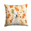 Dogo Argentino Heirloom Fall Decorative Throw Pillow 18x18 Indoor Outdoor Accent Cushion, Fabric Cover with Insert for Sofa, Bed, Porch & Living Room