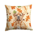 Dogue de Bordeaux Heirloom Fall Decorative Throw Pillow 14x14 Indoor Outdoor Accent Cushion, Fabric Cover with Insert for Sofa, Bed, Porch & Living Room
