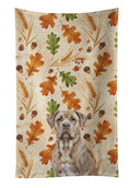 Isabella Dogue de Bordeaux Heirloom Fall Kitchen Towel Velour Plush Front and Cotton Loop Back Machine Washable