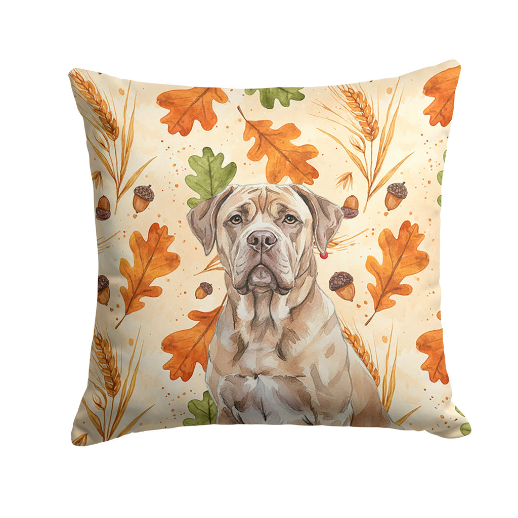 Isabella Dogue de Bordeaux Heirloom Fall Decorative Throw Pillow 18x18 Indoor Outdoor Accent Cushion, Fabric Cover with Insert for Sofa, Bed, Porch & Living Room