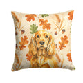 Golden English Cocker Spaniel Heirloom Fall Decorative Throw Pillow 18x18 Indoor Outdoor Accent Cushion, Fabric Cover with Insert for Sofa, Bed, Porch & Living Room