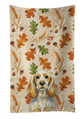 Lemon Roan English Cocker Spaniel Heirloom Fall Kitchen Towel Velour Plush Front and Cotton Loop Back Machine Washable