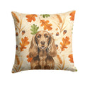 Liver English Cocker Spaniel Heirloom Fall Decorative Throw Pillow 18x18 Indoor Outdoor Accent Cushion, Fabric Cover with Insert for Sofa, Bed, Porch & Living Room