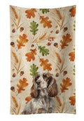 Liver Roan English Cocker Spaniel Heirloom Fall Kitchen Towel Velour Plush Front and Cotton Loop Back Machine Washable