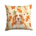 Orange Roan English Cocker Spaniel Heirloom Fall Decorative Throw Pillow 14x14 Indoor Outdoor Accent Cushion, Fabric Cover with Insert for Sofa, Bed, Porch & Living Room
