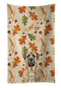 Apricot English Mastiff Heirloom Fall Kitchen Towel Velour Plush Front and Cotton Loop Back Machine Washable