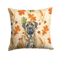Brindle English Mastiff Heirloom Fall Decorative Throw Pillow 14x14 Indoor Outdoor Accent Cushion, Fabric Cover with Insert for Sofa, Bed, Porch & Living Room