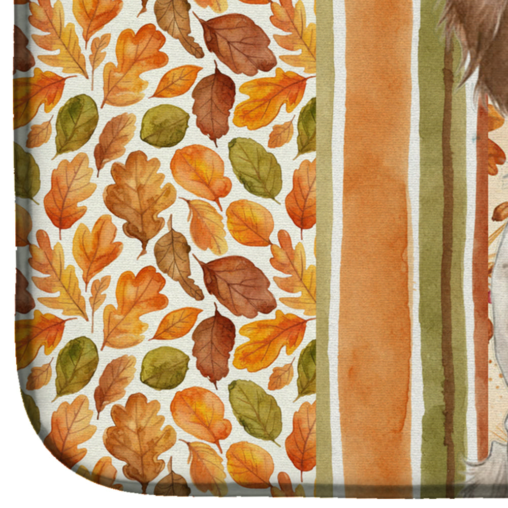 Liver Belton English Setter Heirloom Fall Dish Drying Mat Absorbent Dish Drying Mat Pad for Kitchen Counter Dish Drainer Mat for Countertop, 14 x 21", Multicolor
