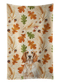 Orange Belton English Setter Heirloom Fall Kitchen Towel Velour Plush Front and Cotton Loop Back Machine Washable