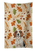 Tricolor English Setter Heirloom Fall Kitchen Towel Velour Plush Front and Cotton Loop Back Machine Washable