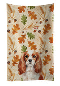 Blenheim English Toy Spaniel Heirloom Fall Kitchen Towel Velour Plush Front and Cotton Loop Back Machine Washable