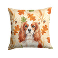 Blenheim English Toy Spaniel Heirloom Fall Decorative Throw Pillow 14x14 Indoor Outdoor Accent Cushion, Fabric Cover with Insert for Sofa, Bed, Porch & Living Room