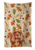 Ruby English Toy Spaniel Heirloom Fall Kitchen Towel Velour Plush Front and Cotton Loop Back Machine Washable