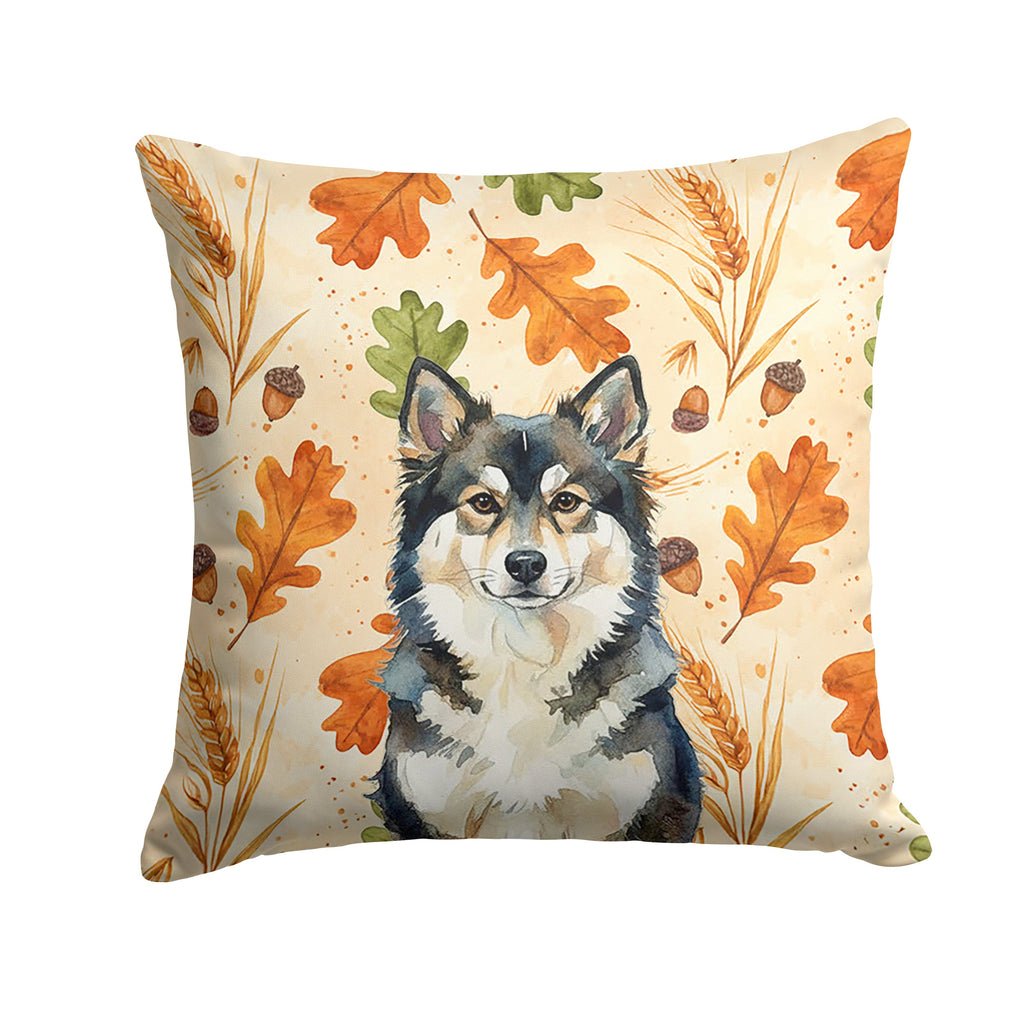Finnish Lapphund Heirloom Fall Decorative Throw Pillow 18x18 Indoor Outdoor Accent Cushion, Fabric Cover with Insert for Sofa, Bed, Porch & Living Room