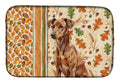 Red German Pinscher Heirloom Fall Dish Drying Mat Absorbent Dish Drying Mat Pad for Kitchen Counter Dish Drainer Mat for Countertop, 14 x 21", Multicolor