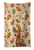 Red German Pinscher Heirloom Fall Kitchen Towel Velour Plush Front and Cotton Loop Back Machine Washable