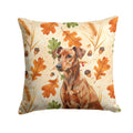 Red German Pinscher Heirloom Fall Decorative Throw Pillow 14x14 Indoor Outdoor Accent Cushion, Fabric Cover with Insert for Sofa, Bed, Porch & Living Room