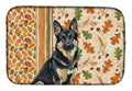Black and Tan German Shepherd Heirloom Fall Dish Drying Mat Absorbent Dish Drying Mat Pad for Kitchen Counter Dish Drainer Mat for Countertop, 14 x 21", Multicolor