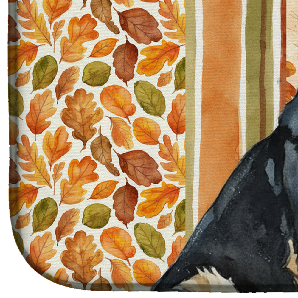 Black and Tan German Shepherd Heirloom Fall Dish Drying Mat Absorbent Dish Drying Mat Pad for Kitchen Counter Dish Drainer Mat for Countertop, 14 x 21", Multicolor