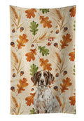 German Shorthaired Pointer Heirloom Fall Kitchen Towel Velour Plush Front and Cotton Loop Back Machine Washable