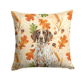 German Shorthaired Pointer Heirloom Fall Decorative Throw Pillow 18x18 Indoor Outdoor Accent Cushion, Fabric Cover with Insert for Sofa, Bed, Porch & Living Room