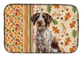 Roan German Wirehaired Pointer Heirloom Fall Dish Drying Mat Absorbent Dish Drying Mat Pad for Kitchen Counter Dish Drainer Mat for Countertop, 14 x 21", Multicolor