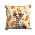 Roan German Wirehaired Pointer Heirloom Fall Decorative Throw Pillow 14x14 Indoor Outdoor Accent Cushion, Fabric Cover with Insert for Sofa, Bed, Porch & Living Room