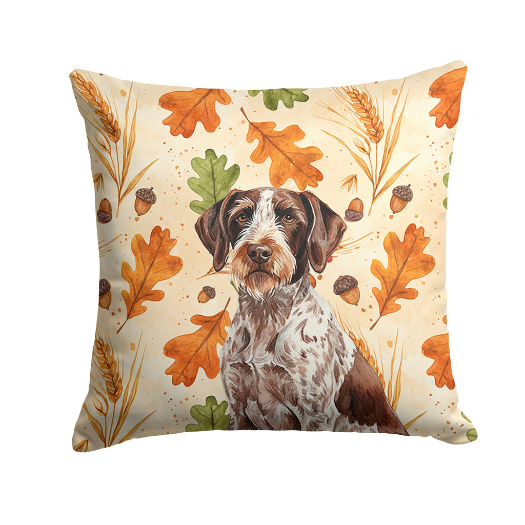 Roan German Wirehaired Pointer Heirloom Fall Decorative Throw Pillow 18x18 Indoor Outdoor Accent Cushion, Fabric Cover with Insert for Sofa, Bed, Porch & Living Room