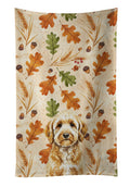 Goldendoodle Heirloom Fall Kitchen Towel Velour Plush Front and Cotton Loop Back Machine Washable