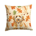 Goldendoodle Heirloom Fall Decorative Throw Pillow 14x14 Indoor Outdoor Accent Cushion, Fabric Cover with Insert for Sofa, Bed, Porch & Living Room