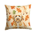 Goldendoodle Heirloom Fall Decorative Throw Pillow 18x18 Indoor Outdoor Accent Cushion, Fabric Cover with Insert for Sofa, Bed, Porch & Living Room