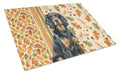 Gordon Setter Heirloom Fall Cutting Board Tempered Glass Kitchen Cutting Surface, Heat Resistant Chopping, Non-Slip Feet, Food Prep & Serving