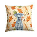 Blue Great Dane Heirloom Fall Decorative Throw Pillow 18x18 Indoor Outdoor Accent Cushion, Fabric Cover with Insert for Sofa, Bed, Porch & Living Room