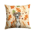 Brindle Great Dane Heirloom Fall Decorative Throw Pillow 18x18 Indoor Outdoor Accent Cushion, Fabric Cover with Insert for Sofa, Bed, Porch & Living Room