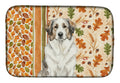 Badger Great Pyrenees Heirloom Fall Dish Drying Mat Absorbent Dish Drying Mat Pad for Kitchen Counter Dish Drainer Mat for Countertop, 14 x 21", Multicolor