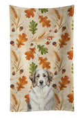 Badger Great Pyrenees Heirloom Fall Kitchen Towel Velour Plush Front and Cotton Loop Back Machine Washable