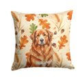 Reddish Brown Great Pyrenees Heirloom Fall Decorative Throw Pillow 14x14 Indoor Outdoor Accent Cushion, Fabric Cover with Insert for Sofa, Bed, Porch & Living Room